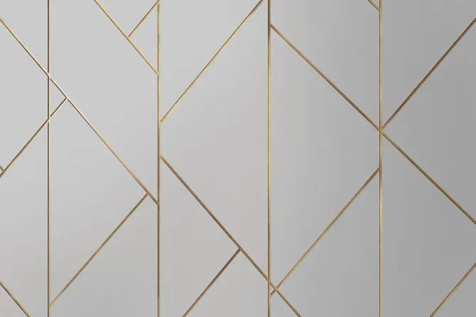 Fototapeta: Geometryczny wzór ze złotymi liniami