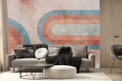 Fototapeta: Geometryczny wzór na betonowym tle