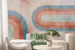 Fototapeta: Geometryczny wzór na betonowym tle