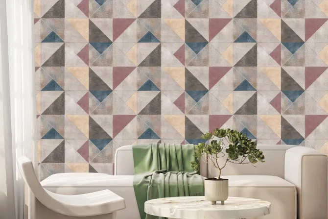 Fototapeta: Geometryczny wzór w motywie trójkątów