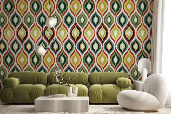 Fototapeta: Geometryczny wzór w stylu retro