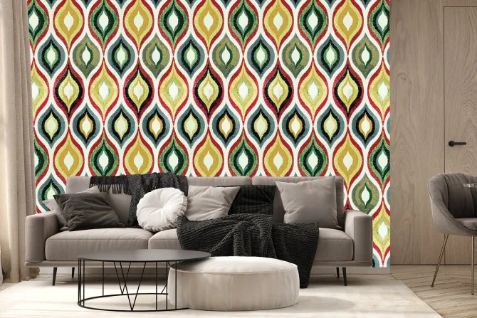 Fototapeta: Geometryczny wzór w stylu retro