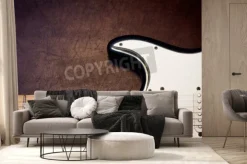 Fototapeta: Gitara elektryczna ciała i szyi szczegółowo na tle drewniane