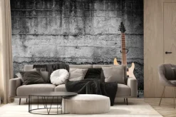 Fototapeta: Gitara elektryczna na tle betonu