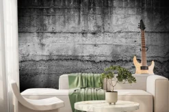 Fototapeta: Gitara elektryczna na tle betonu