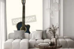 Fototapeta: Gitara elektryczna na białym tle