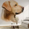 Fototapeta: Golden retriever ilustracja psa na białym tle