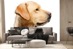 Fototapeta: Golden retriever ilustracja psa na białym tle