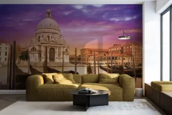 Fototapeta: Gondole u stóp bazyliki santa maria della salute