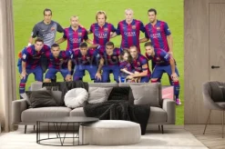 Fototapeta: Gracze fcb pozowanie do zdjęć w gamper meczu pomiędzy fc barcelona