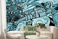 Fototapeta: Graffiti z abstrakcyjnymi postaciami