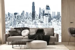 Fototapeta: Graficzne ujęcie panoramy nowoczesnego miasta