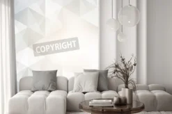 Fototapeta: Grafika z geometrycznym jasnym wzorem