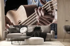 Fototapeta: Grając na basie ukulele