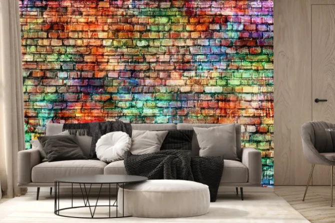 Fototapeta: Grunge kolorowe ściany, pusty pokój