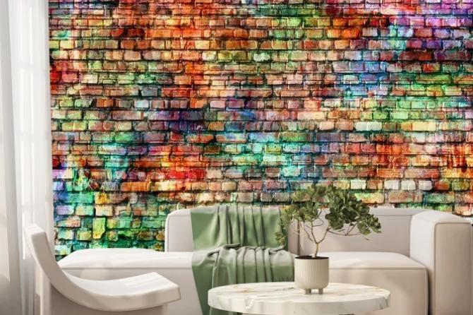 Fototapeta: Grunge kolorowe ściany, pusty pokój