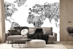 Fototapeta: Grunge world map