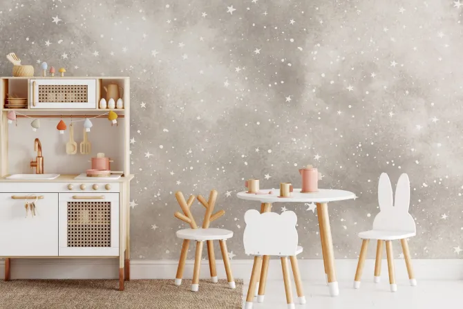 Fototapeta: Gwiaździste niebo w stylu akwareli