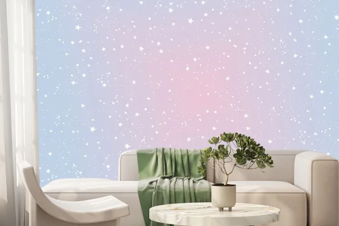 Fototapeta: Gwiaździste niebo w stylu akwareli