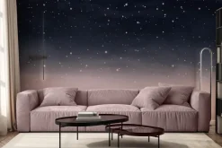 Fototapeta: Gwiazdy na akwarelowym nocnym niebie