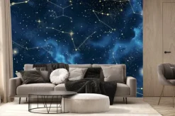 Fototapeta: Gwiazdy na granatowym niebie