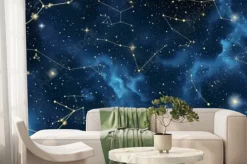 Fototapeta: Gwiazdy na granatowym niebie