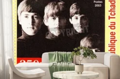 Fototapeta: Gwinea - około 2003: the beatles - 1980 słynny musical grupa