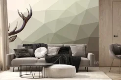 Fototapeta: Half reniferów streszczenie na trójk? t nowoczesne br? zowe t?