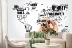 Fototapeta: Hello in different languages word cloud, concept background