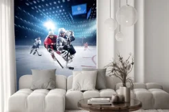 Fototapeta: Hokeiści trafia krążek i ataków