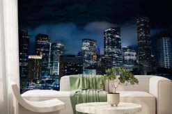 Fototapeta: Houston w texasie widok na miasto nocą