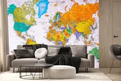 Fototapeta: Ilustracja podróży mapy świata