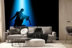 Fototapeta: Ilustracja sylwetka taniec para