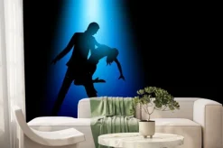 Fototapeta: Ilustracja sylwetka taniec para