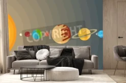 Fototapeta: Ilustracja układu słonecznego w mieszkaniu stylu.