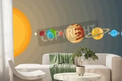 Fototapeta: Ilustracja układu słonecznego w mieszkaniu stylu.