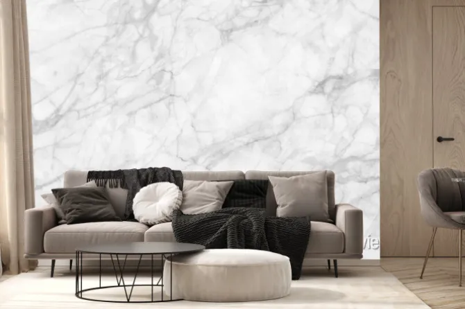 Fototapeta: Imitacja biało-szarego marmuru