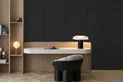 Fototapeta: Imitacja boazerii w czarnych kolorach