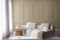 Fototapeta: Imitacja boazerii w beżowych kolorach