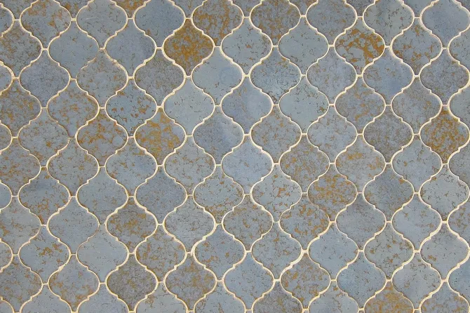 Fototapeta: Imitacja geometrycznych niebieskich płytek