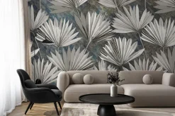 Fototapeta: Imitacja stalowego wachlarzu liści