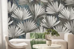 Fototapeta: Imitacja stalowego wachlarzu liści