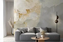 Fototapeta: Imitacja szarego kamienia ze złotem