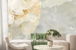 Fototapeta: Imitacja szarego kamienia ze złotem