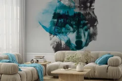 Fototapeta: Imitacja wilka w leśnej scenerii