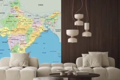 Fototapeta: India - highly detailed editable political map with labeling.