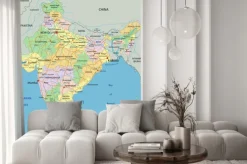 Fototapeta: India - highly detailed editable political map with labeling.