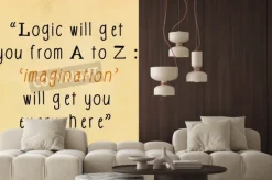 Fototapeta: Inspiracje cytat słów alberta einsteina na papier uwaga tle