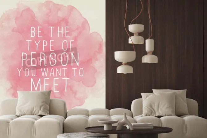 Fototapeta: Inspirujące motywowanie cytat na starym papierze akwarela