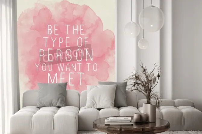 Fototapeta: Inspirujące motywowanie cytat na starym papierze akwarela